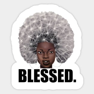 Afro Melanin Blessed Black Pride Gift Sticker